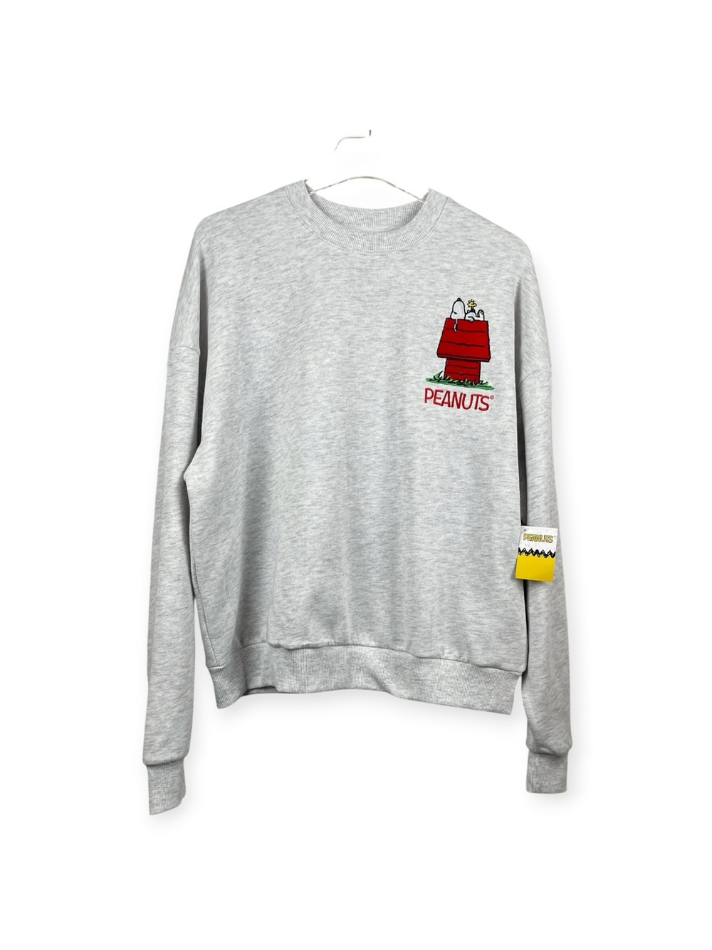 Peanuts Characters Gray Double Sided Sweatshirt Women’s Size S NWT - Picture 2 of 8